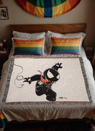 Web Swing Chaos Woven Blanket
