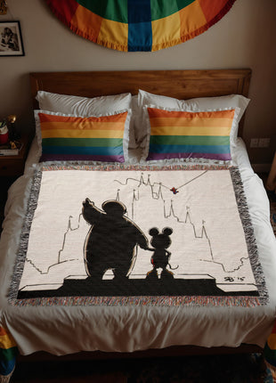 Baymax Mickey Spider-Man Chibi Blanket | Disney x Marvel Woven Throw - Snapping Turtle Gallery