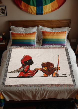 Ewok Jawa Chibi Blanket | Star Wars Woven Throw - Snapping Turtle Gallery
