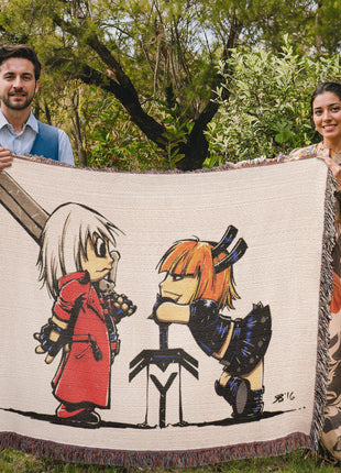 Dante Magik Chibi Blanket | Devil May Cry x Marvel Woven Throw - Snapping Turtle Gallery