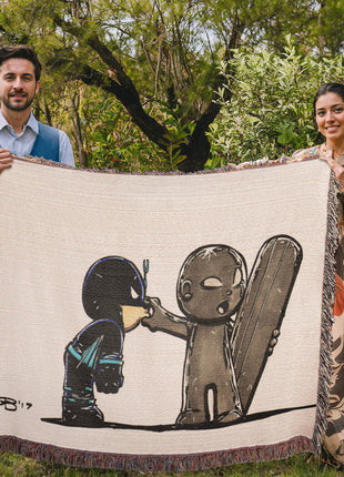 Silver Surfer Black Bolt Chibi Blanket | Marvel Woven Throw - Snapping Turtle Gallery