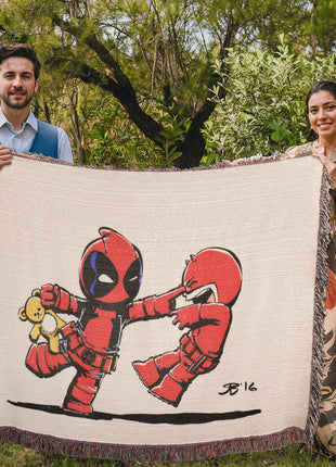 Deadpool Daredevil Chibi Blanket | Marvel Woven Throw - Snapping Turtle Gallery