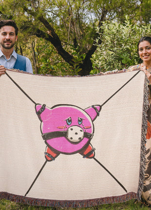 Kirby Chibi Blanket | Nintendo Woven Throw - Snapping Turtle Gallery