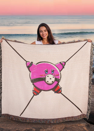 Kirby Chibi Blanket | Nintendo Woven Throw - Snapping Turtle Gallery