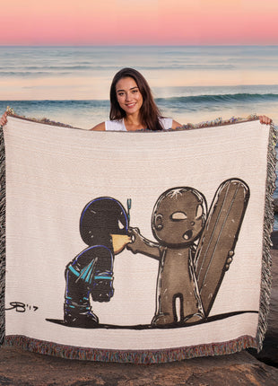 Silver Surfer Black Bolt Chibi Blanket | Marvel Woven Throw - Snapping Turtle Gallery