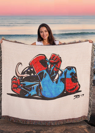 Spider-Man Venom Chibi Woven Blanket | Marvel Premium Cotton Throw - Snapping Turtle Gallery