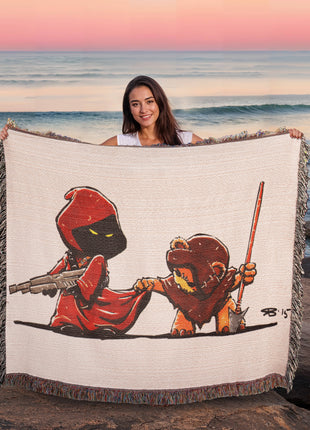 Ewok Jawa Chibi Blanket | Star Wars Woven Throw - Snapping Turtle Gallery