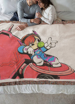 D.Va Overwatch Chibi Blanket | Gaming Woven Throw - Snapping Turtle Gallery