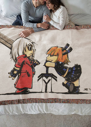 Dante Magik Chibi Blanket | Devil May Cry x Marvel Woven Throw - Snapping Turtle Gallery