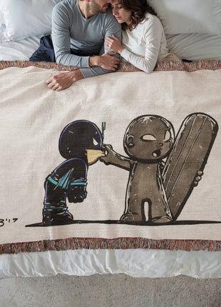 Silver Surfer Black Bolt Chibi Blanket | Marvel Woven Throw - Snapping Turtle Gallery