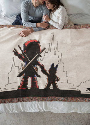 Deadpool Disney Chibi Blanket | Marvel Woven Throw - Snapping Turtle Gallery