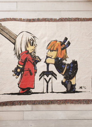 Dante Magik Chibi Blanket | Devil May Cry x Marvel Woven Throw - Snapping Turtle Gallery