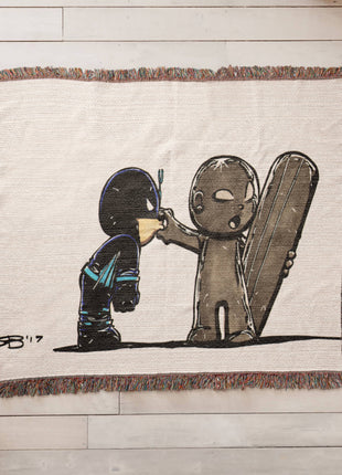 Silver Surfer Black Bolt Chibi Blanket | Marvel Woven Throw - Snapping Turtle Gallery
