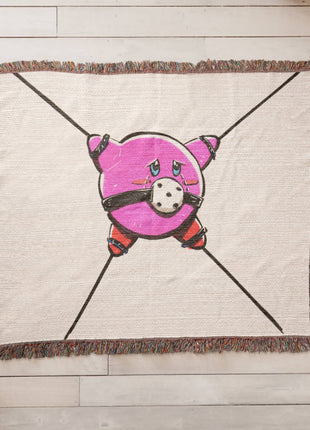 Kirby Chibi Blanket | Nintendo Woven Throw - Snapping Turtle Gallery