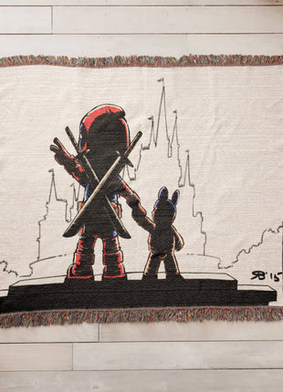 Deadpool Disney Chibi Blanket | Marvel Woven Throw - Snapping Turtle Gallery