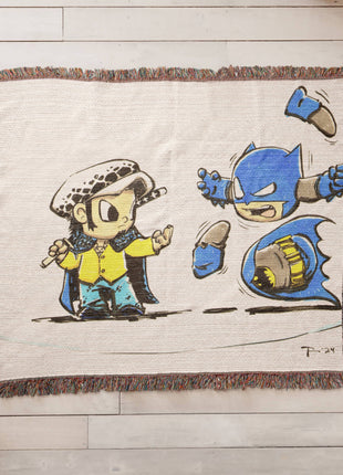 Law Batman Chibi Blanket | One Piece x DC Woven Throw - Snapping Turtle Gallery