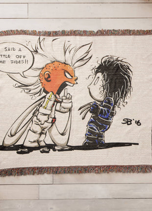 Storm Edward Scissorhands Chibi Woven Blanket | Marvel Cotton Throw, Shop Storm & Edward Scissorhands chibi Marvel woven blanket. 100% cotton loom-woven throw, 3 sizes. No peeling, no fading. Fast US shipping. Order yours today., [-Snapping Turtle Gallery