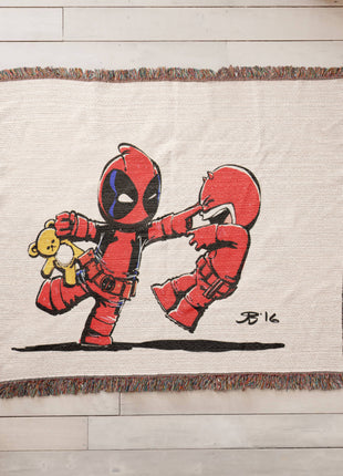 Deadpool Daredevil Chibi Blanket | Marvel Woven Throw - Snapping Turtle Gallery