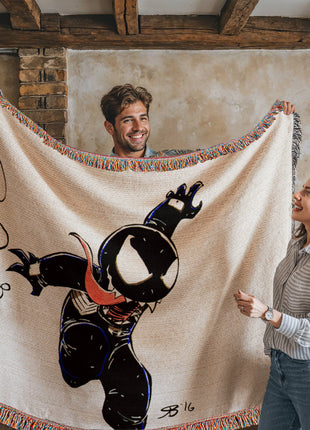 Web Swing Chaos Woven Blanket