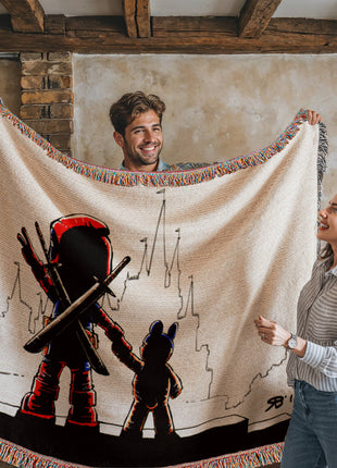 Deadpool Disney Chibi Blanket | Marvel Woven Throw - Snapping Turtle Gallery