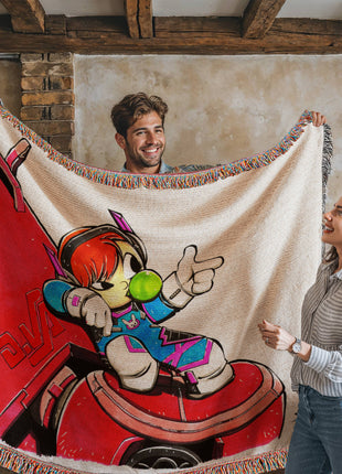 D.Va Overwatch Chibi Blanket | Gaming Woven Throw - Snapping Turtle Gallery