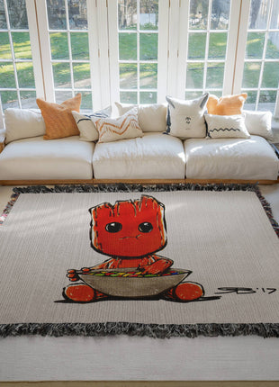 Baby Groot Chibi Blanket | Guardians of the Galaxy Woven Throw - Snapping Turtle Gallery