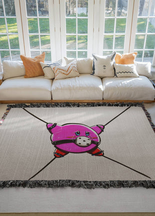 Kirby Chibi Blanket | Nintendo Woven Throw - Snapping Turtle Gallery
