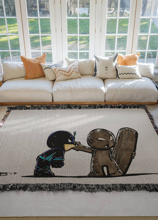 Silver Surfer Black Bolt Chibi Blanket | Marvel Woven Throw - Snapping Turtle Gallery