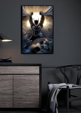  Batman-inspired vigilante rises with bats – 11x17 print comic wall print