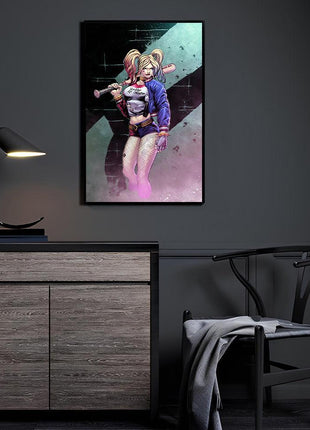Harley Quinn Batter Up Wall Art acrylic print by Don Mark Noceda