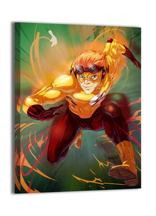 Kid Flash canvas wall art by Myk Emmshin