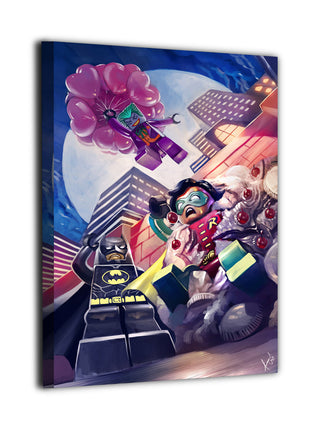 LEGO Batman Team Wall Art gloss canvas print by Wizyakuza (Ceasar)