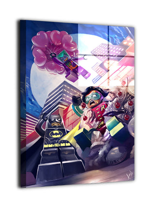 LEGO Batman Team Wall Art dye-sublimated metal print by Wizyakuza (Ceasar)