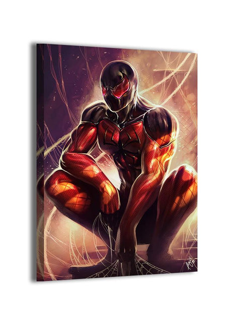 Born of Resolve Scarlet Spider wall art — Marvel vertical print by Wizyakuza (Ceasar), image 2.