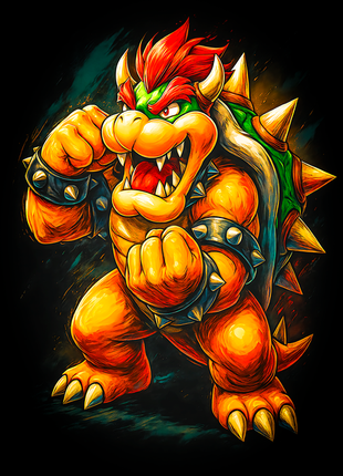 Bowser Super Mario wall art in Acrylic, Canvas and Metal