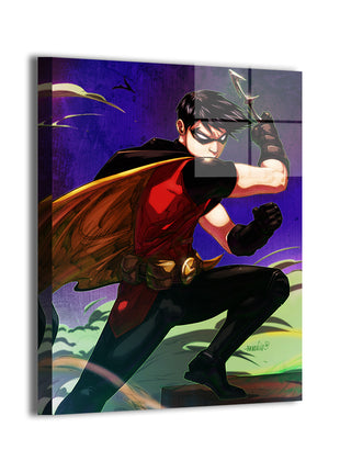 Boy Wonder Robin Dick Grayson metal wall art by Myk Emmshin