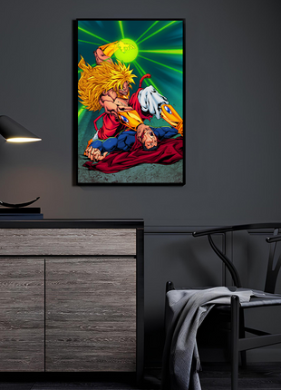 Broly; Superman; Majin Buu acrylic wall art by Austin Janowsky