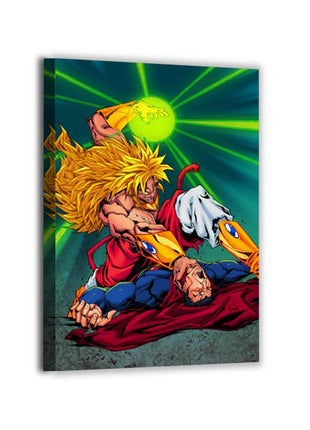 Broly; Superman; Majin Buu canvas wall art by Austin Janowsky