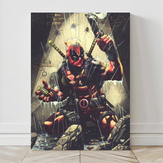 Bulletproof Sarcasm Canvas Print 24x36 – Deadpool Comic Art Print