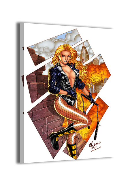 Black Canary wall art by Vhon Remot on gallery-wrapped canvas.