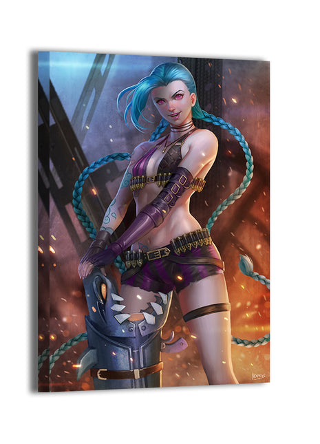 Chaotic Firebrand Wall Art Canvas Print – Jinx by Nopeys