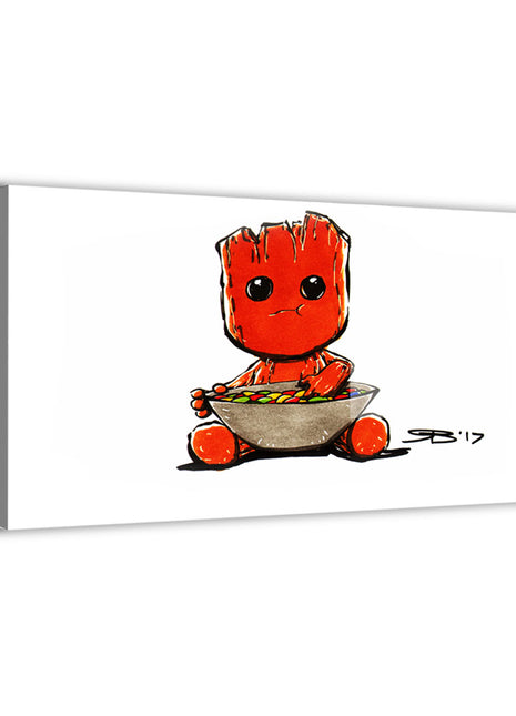 Chibi Baby Groot Baby Groot wall art — Marvel vertical print by Rick Basaldua, image 1.