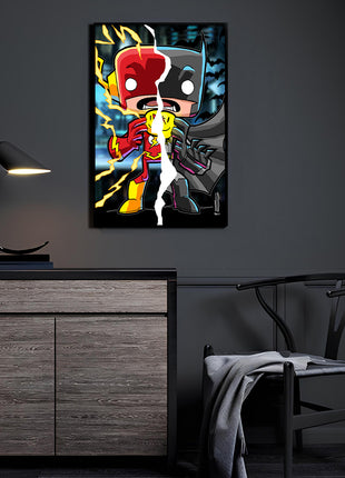 Chibi Heroes Wall Art Acrylic Print, Premium Wall Art by Snapping Turtle Gallery