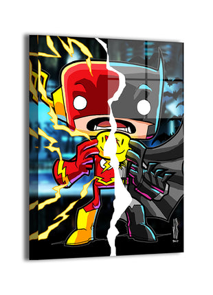 Chibi Heroes Wall Art Acrylic Print, Premium Wall Art by Snapping Turtle Gallery