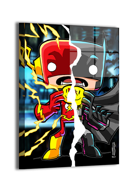 Chibi Heroes Wall Art Acrylic Print, Premium Wall Art by Snapping Turtle Gallery