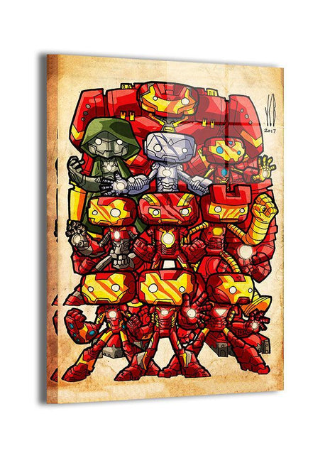 Chibi Legion Iron Man and the Iron Legion Marvel wall art by Jeff Benitez