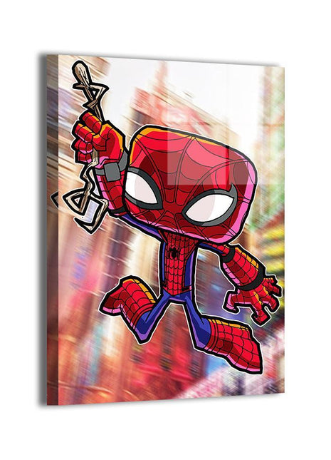 Chibi Web Swing Spider-Man (Peter Parker) Marvel wall art by Jeff Benitez