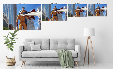 Shop Saitama vs Superman One Punch Man canvas wall art by Ben Asher