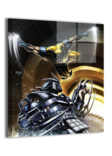 Claws of War Wolverine and Shredder Marvel wall art 1 by Ryan Pasibe