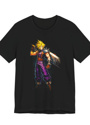Front view of the black Cloud Strife Classic SOLDIER Graphic T-Shirt.